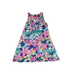 Lilly Pulitzer Blythe Bold Floral Jersey Knit Sleeveless Shift Dress Size XS